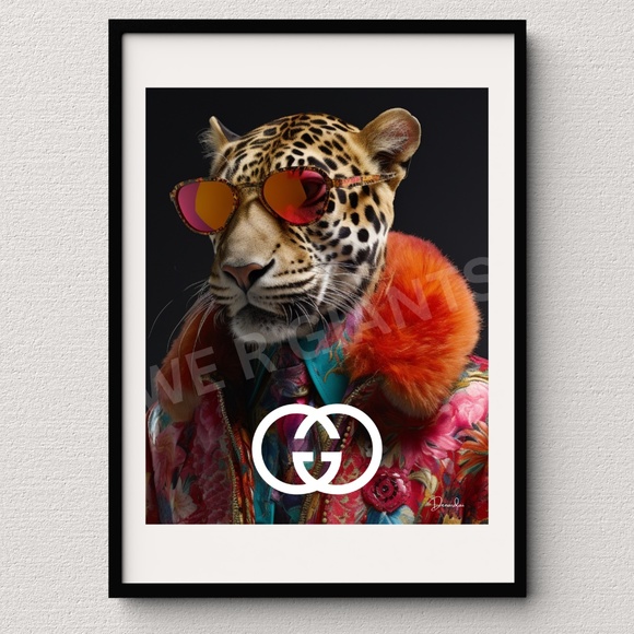 GUCCI GQ LEOPARD PRINT 11X17  GREAT GIFT TO ENLIGHTEN A ROOM - Picture 1 of 2